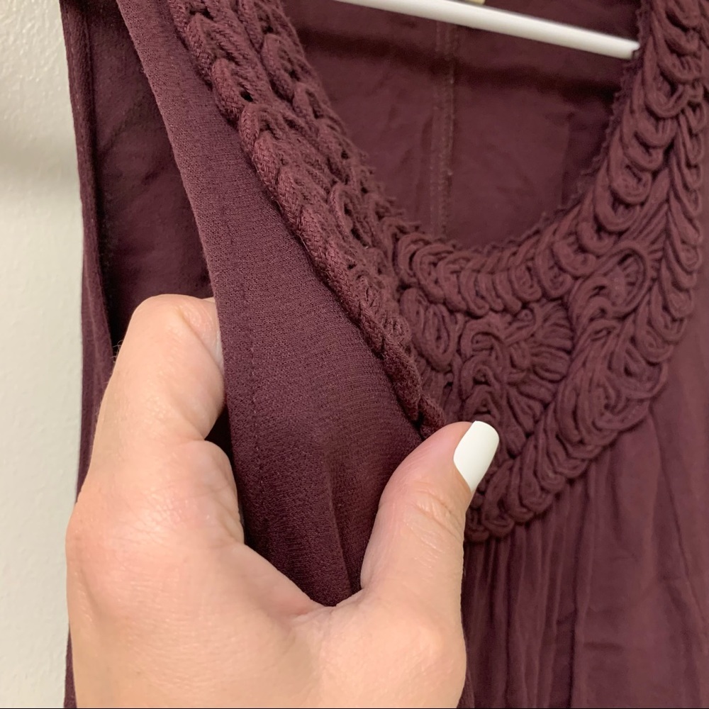 Black Swan Shark Bite Tunic Top Size Small Plum Color - Picture 3 of 4